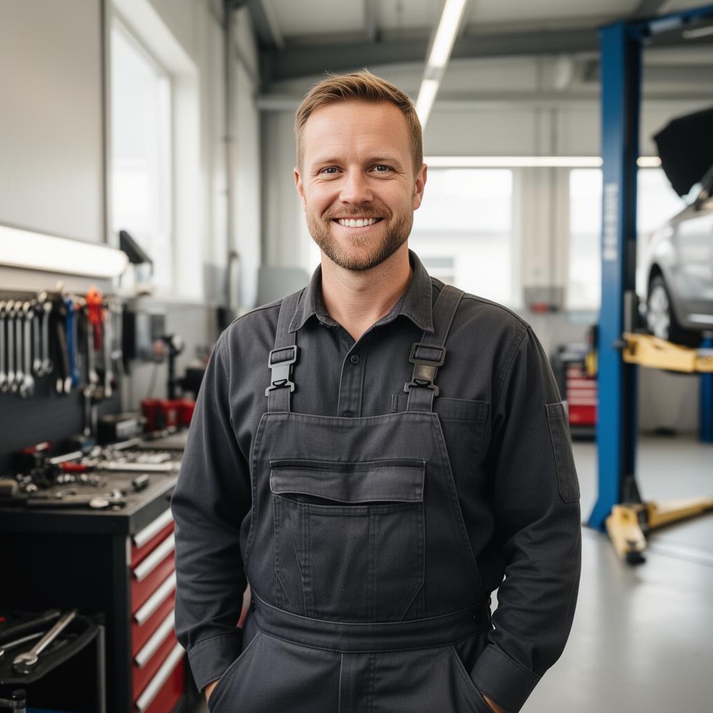 Mechanic in workshop